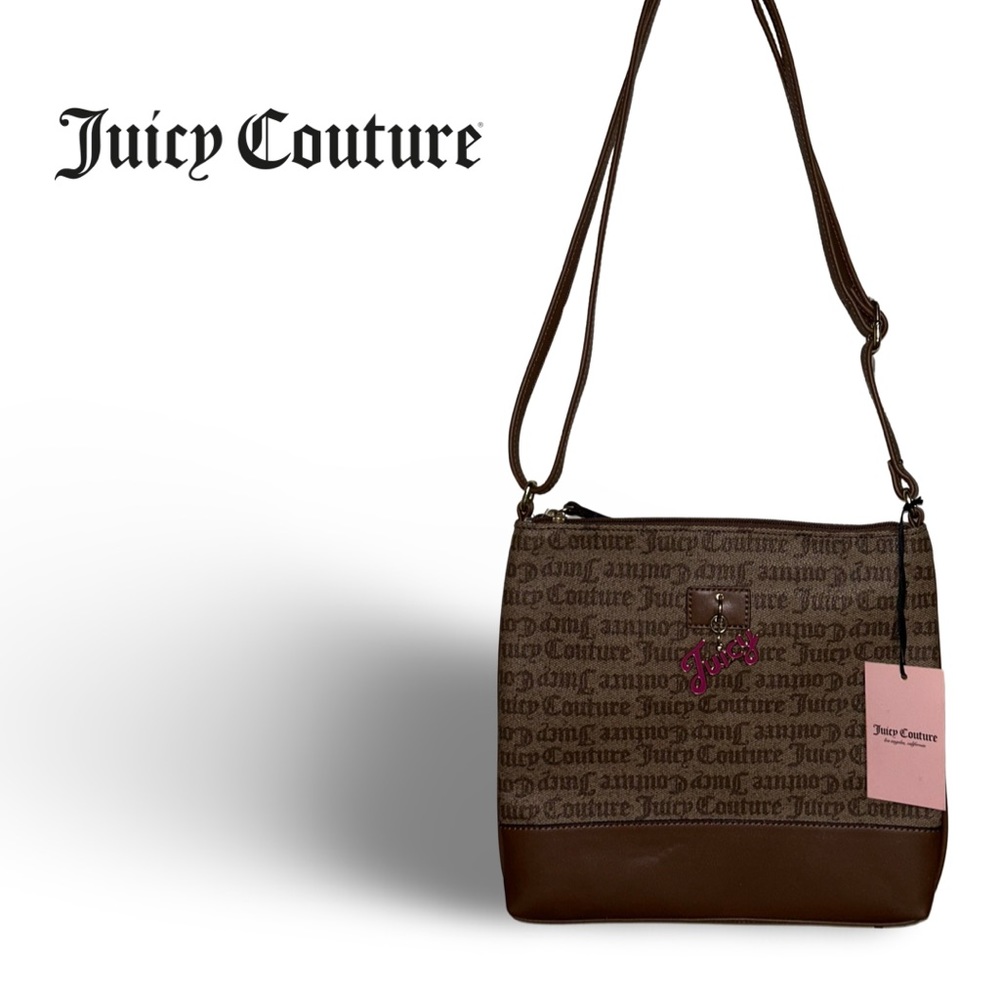 NWT Juicy Couture Gothic Status Brown Love Lock Crossbody Bag
